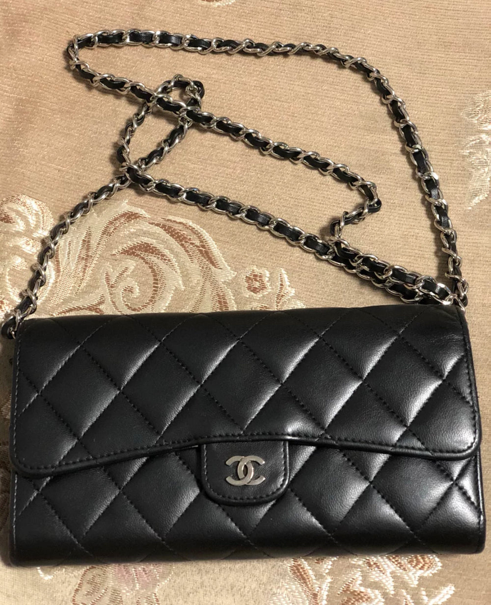 Conversion Kit Real Cowhide Leather Chain+Insert Compatible with Chanel  Flap Long Wallet Gift for Her at  Women’s Clothing store