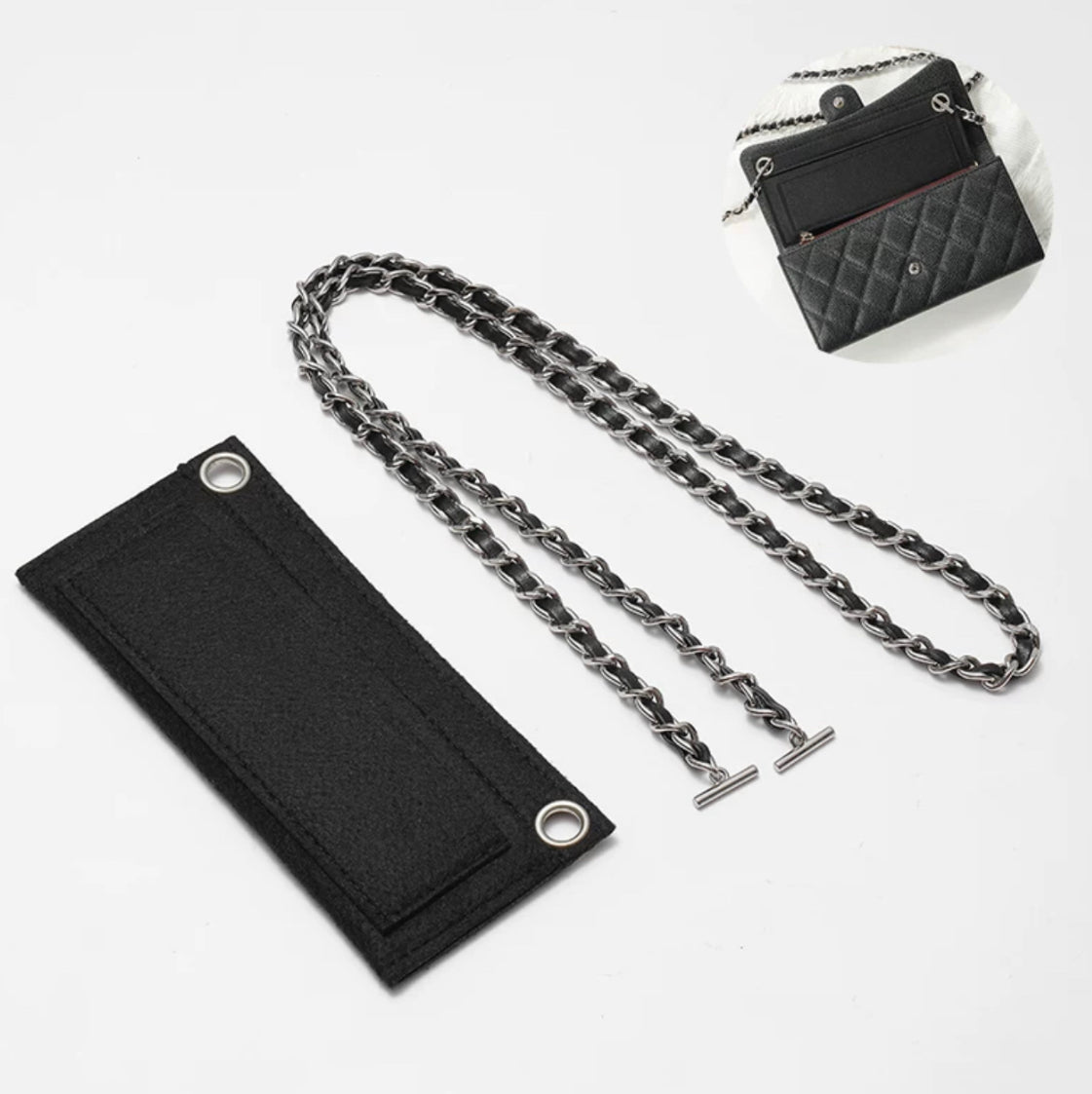 Chanel Chevron Wallet on Chain WOC Lambskin Black  THE PURSE AFFAIR